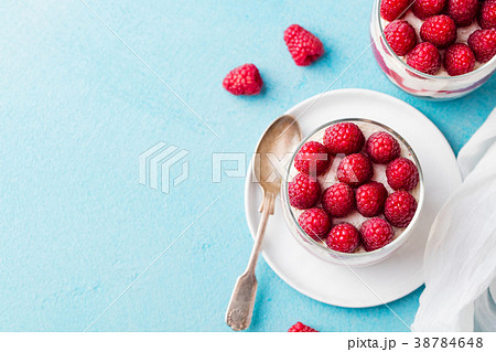 Raspberry dessert, cheesecake, mouse Top view. Raspberry dessert, cheesecake, mouse Top view. 38784648