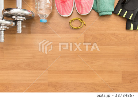 fitness equipment dumbbells healthy lifestyle  38784867