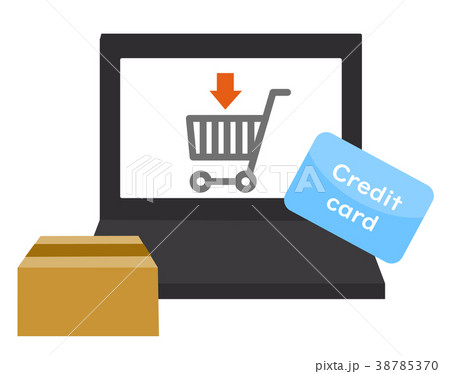 クレジットカードとパソコン 38785370