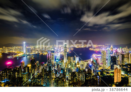 Hong Kong at night viewed from Victoria Peak Hong Kong at night viewed from Victoria Peak 38786644