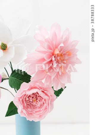 Crepe paper flower bouquet 38788333