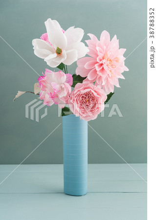 Crepe paper flower bouquet Crepe paper flower bouquet 38788352