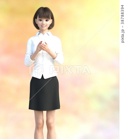 ビジネススーツの女性 perming 3DCG イラスト素材 ビジネススーツの女性 perming 3DCG イラスト素材 38788394