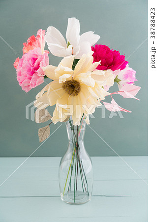 Crepe paper flower bouquet Crepe paper flower bouquet 38788423