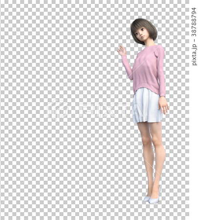 Women fashion knit sweater women perming3DCG illustrations material Women fashion knit sweater women perming3DCG illustrations material 38788794