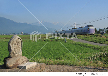 大糸線のE351系スーパーあずさ・2009年6月27日 38789526