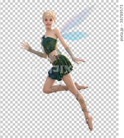 かわいい天使　フェアリー　妖精　perming3DCGイラスト素材 38789573