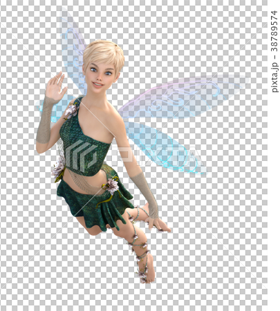 かわいい天使　フェアリー　妖精　perming3DCGイラスト素材 38789574