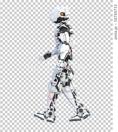 人型ロボット　perming3DCGイラスト素材 38789733