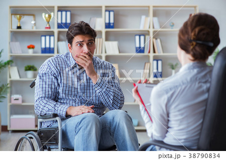 Patient visiting psychotherapist to deal with Patient visiting psychotherapist to deal with 38790834