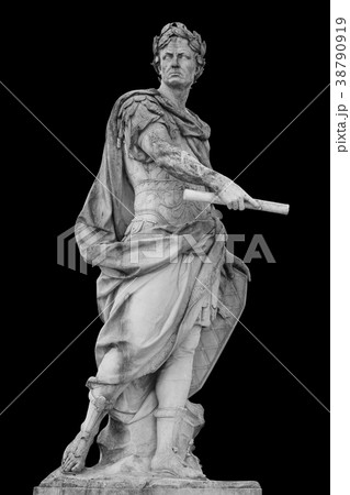 Roman emperor Julius Caesar statue isolated over 38790919