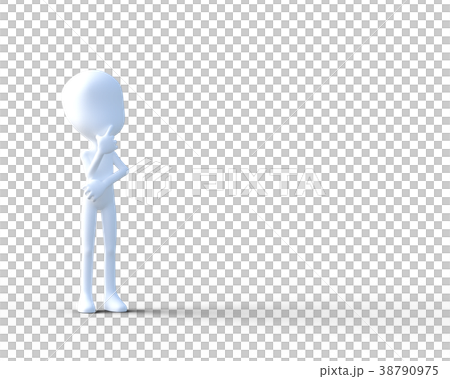 Thinking person perming3DCG illustration material 38790975
