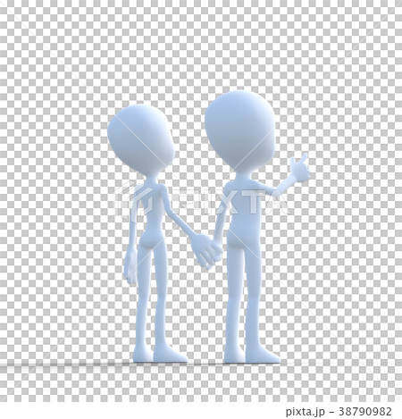 Couple holding hands handing perming3 DCG stock vector 38790982