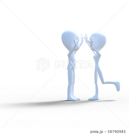 ハイタッチperming３DCGイラスト素材 38790983