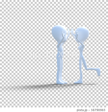ハイタッチperming３DCGイラスト素材 38790983