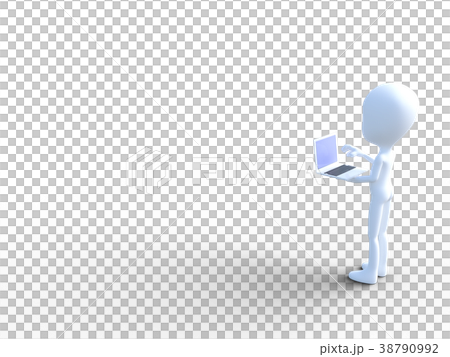 Operating a personal computer perming3 DCG Illustration material 38790992