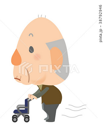 ひいおじいちゃん_シルバーカーでお散歩 38792946
