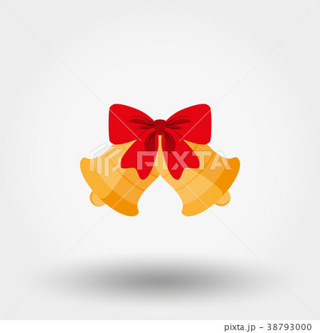 Christmas bells with red bow. 38793000