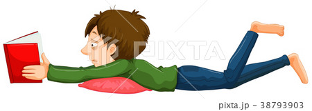 Man reading book alone 38793903
