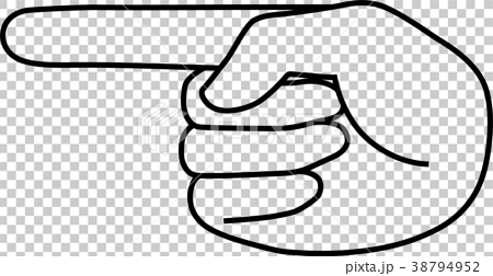 Hand Sign Pointing Stock Illustration