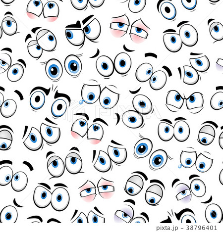 Cartoon eyes emoji smiles vector seamless pattern Cartoon eyes emoji smiles vector seamless pattern 38796401