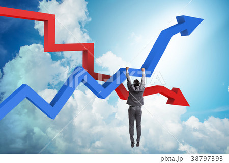 Business concept of both crisis and recovery 38797393