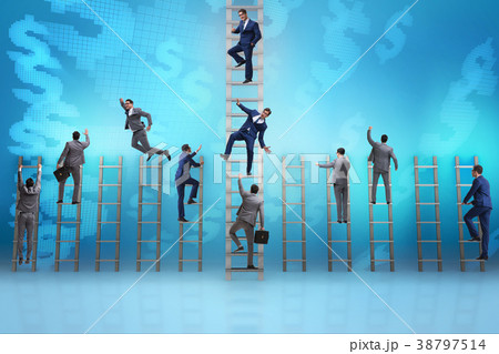 Competition concept with businessman beating 38797514