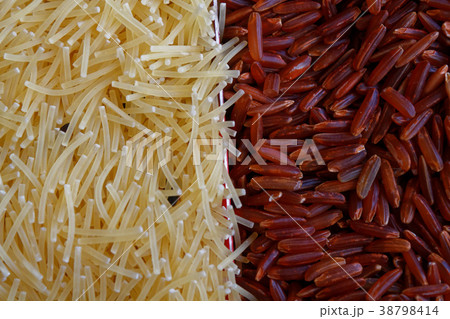Pasta or Vermicelli with brown wholemeal rice Pasta or Vermicelli with brown wholemeal rice 38798414
