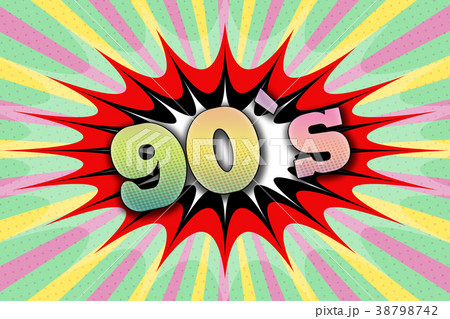 Inscription "90`s" in cartoon style 38798742