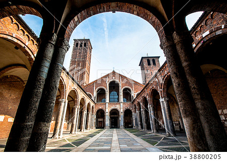 The Basilica of Sant'Ambrogio in Milan, Italy The Basilica of Sant'Ambrogio in Milan, Italy 38800205