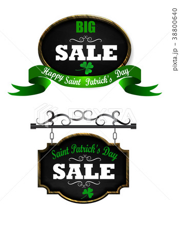 Sale poster for St. Patrick s Day. Vector 38800640