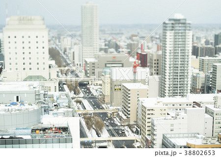 さっぽろテレビ塔からの眺め（ジオラマ風） 38802653