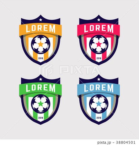 Soccer Logo or Football Club Sign Badge Set. Soccer Logo or Football Club Sign Badge Set. 38804501