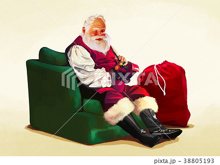 Vector - Santa's day, give a present to children all over the world on Christmas. it's express his busy Christmas. 006 38805193