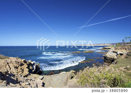 アメリカ合衆国カリフォルニア州サンディエゴのラホヤの海岸 38805890