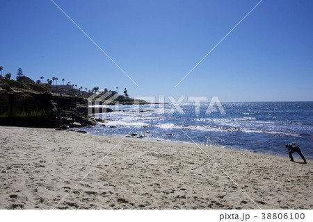 アメリカ合衆国カリフォルニア州サンディエゴのラホヤの海岸の写真素材