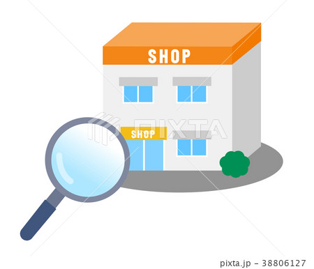 お店探しのイラスト素材