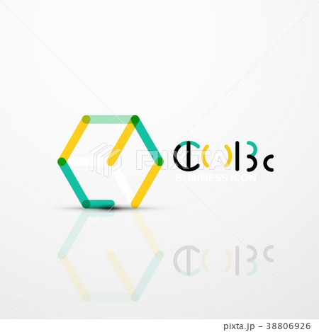Cube idea concept logo, line Cube idea concept logo, line 38806926