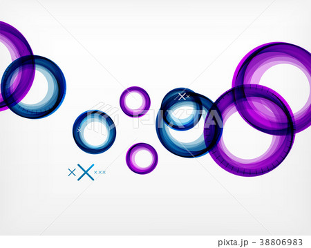 Flying abstract circles, vector geometric 38806983