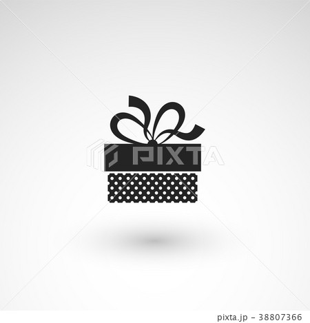 Gift box icon with ribbon, wrapping pattern design 38807366