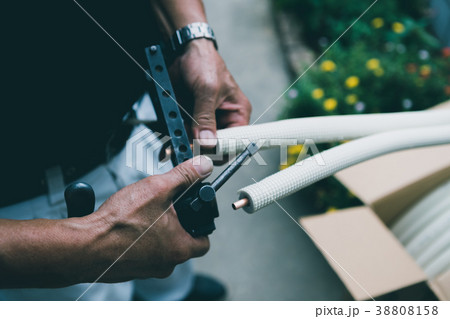 installation of an air conditioner installation of an air conditioner 38808158