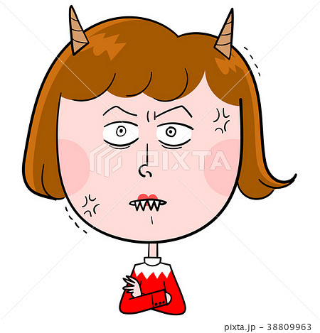 鬼の形相で腕組みする女性 38809963