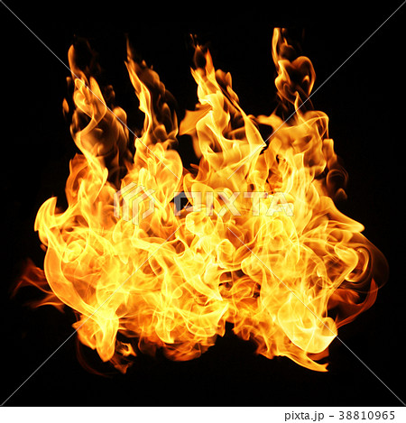 Fire flames collection isolated on black Fire flames collection isolated on black 38810965