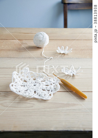 レース編みとモチーフ引きアングル 38813938
