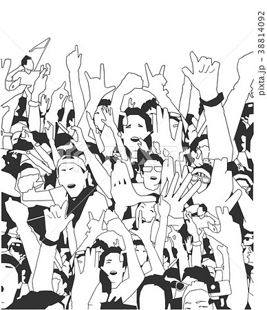Poster design of cheerful festival crowd 38814092