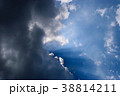 Clouds gathered in the sky under the sun. 38814211