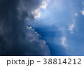 Clouds gathered in the sky under the sun. 38814212