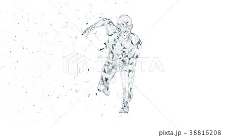 Conceptual abstract running man. Runner with 38816208