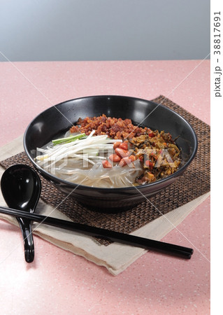 noodles with meat in soup noodles with meat in soup 38817691