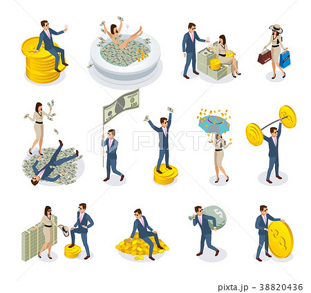 Rich People Isometric Icons Rich People Isometric Icons 38820436